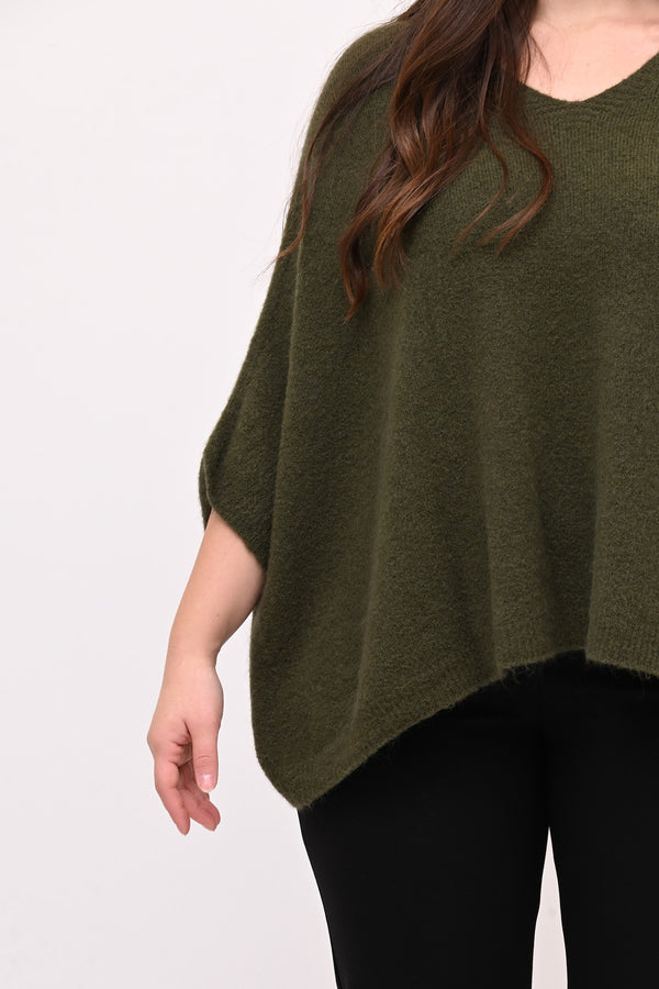 Maxipull alpaca - Verde militare