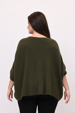 Maxipull alpaca - Verde militare
