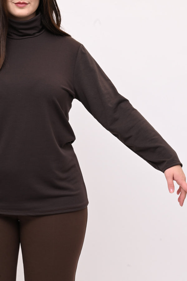 Lupetto viscosa felpato - Moro