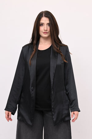 Giacca pigiama raso - Nero