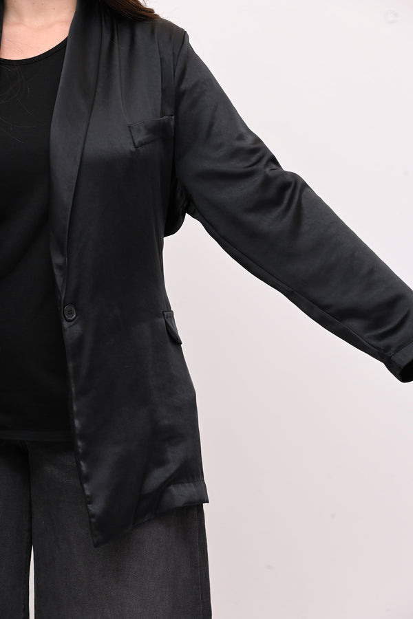 Giacca pigiama raso - Nero