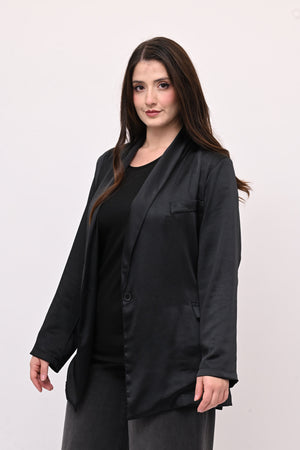 Giacca pigiama raso - Nero