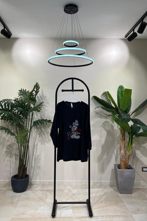 T-shirt Mickey strass - Nero