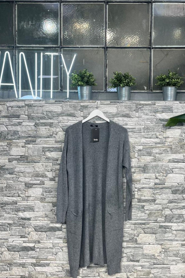 Spolverino tasche calda viscosa - Grigio