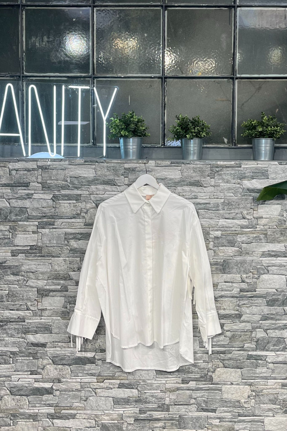 Camicia cotone frange - Bianco