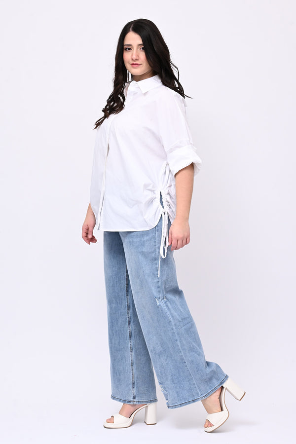 Camicia laccio laterale - Bianco