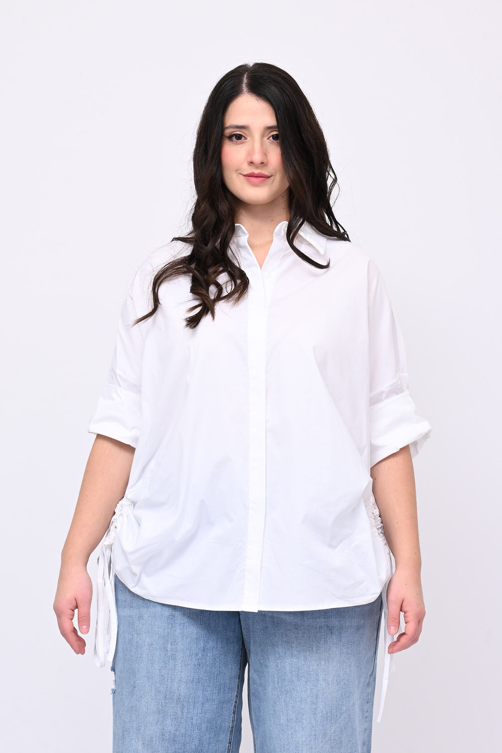 Camicia laccio laterale - Bianco