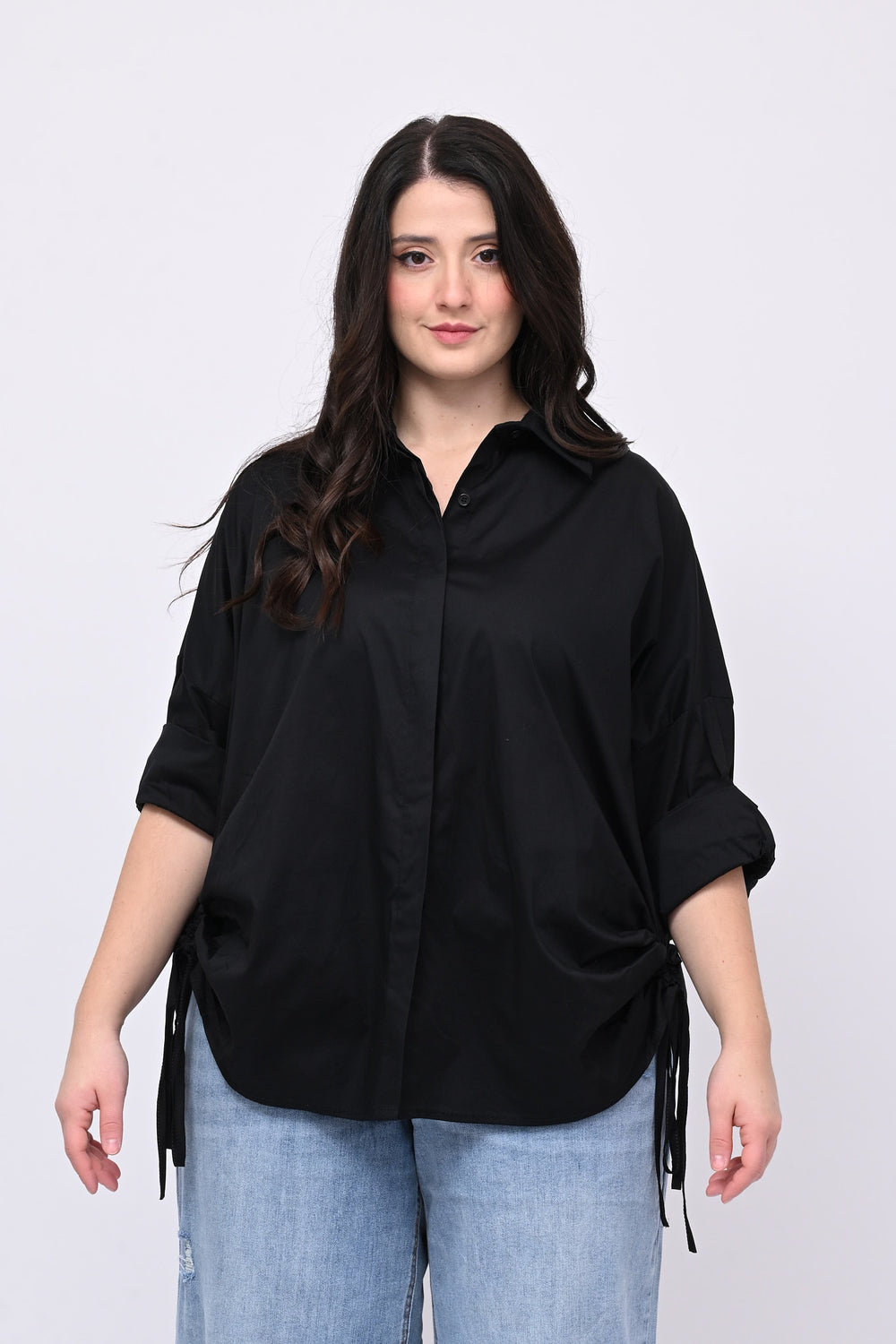 Camicia laccio laterale - Nero