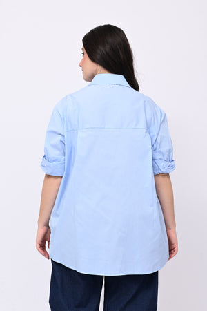 Camicia spilla strass - Oxford