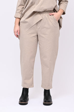 Pantalone elastico punto Milano - Sabbia