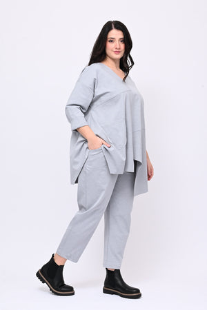 ELASTIC PANTS MILAN STITCH - GESSO