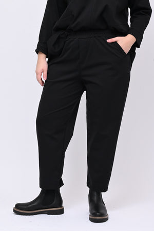 Stretch Milan Stitch Trousers - Black