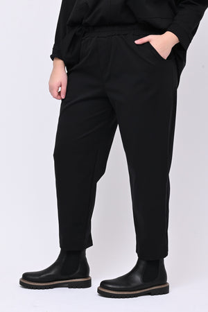 Stretch Milan Stitch Trousers - Black