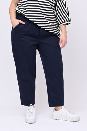 Stretch trousers with Milan stitch - Blue