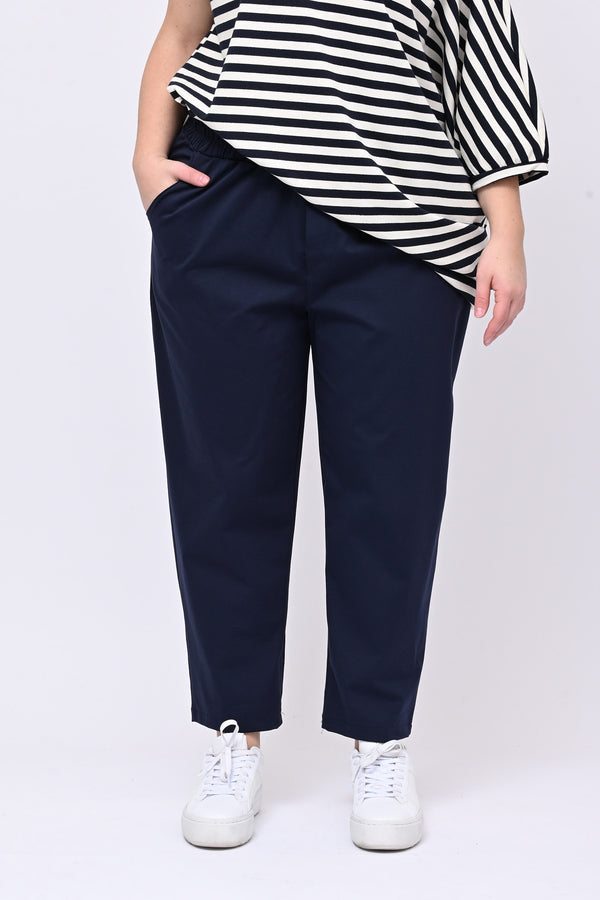 Stretch trousers with Milan stitch - Blue