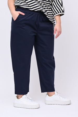 Stretch trousers with Milan stitch - Blue