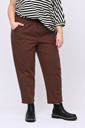 Pantalone elastico punto Milano - Bruciato