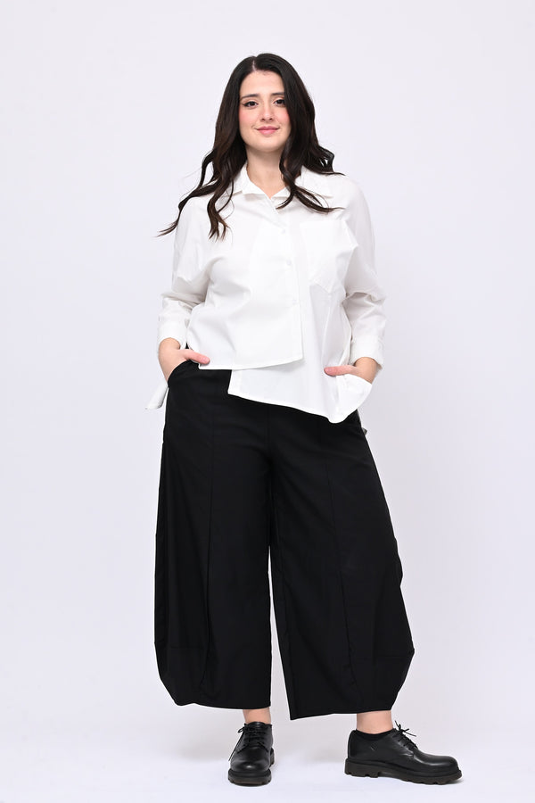 Camicia bengalina asimmetrica - Bianco