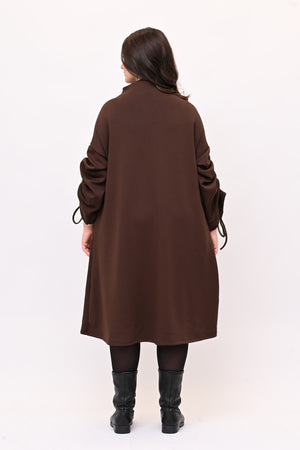 Abito scuba laccio maniche - Moro