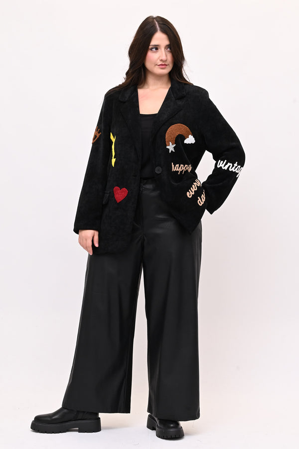 Pantapalazzo ecopelle - Nero