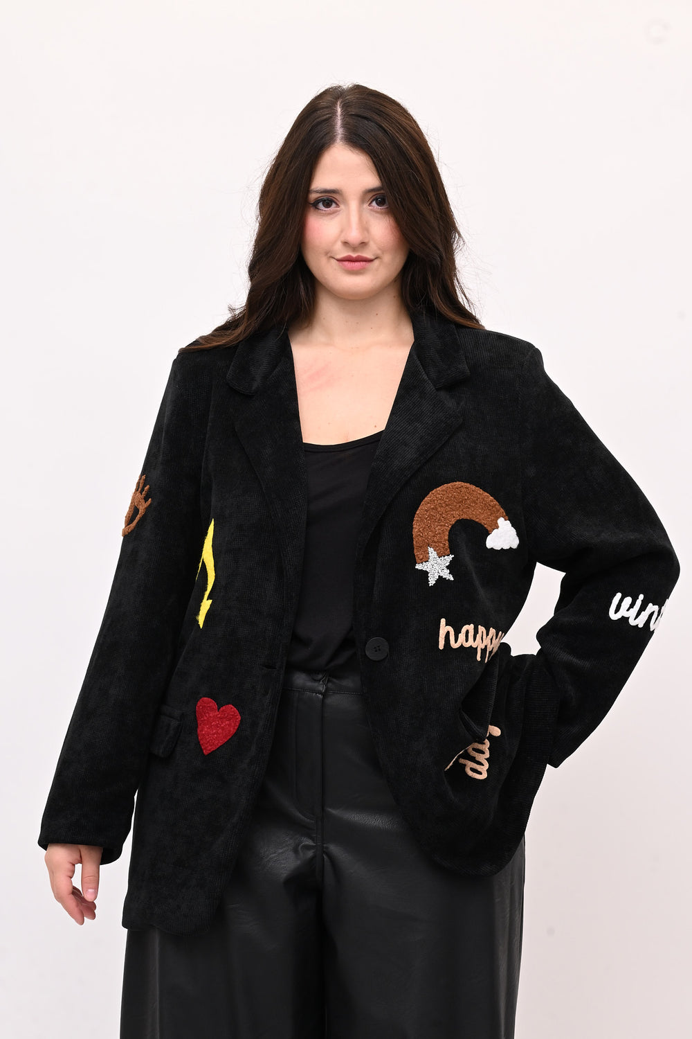 Giacca coste fumetto - Nero