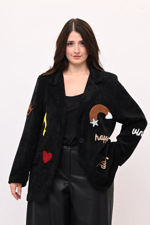 Giacca coste fumetto - Nero