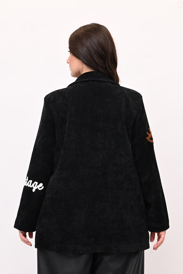 Giacca coste fumetto - Nero