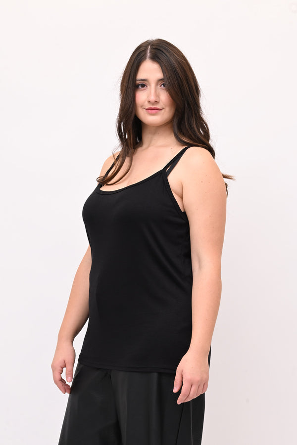 Canotta Bretelle Elastico - Nero