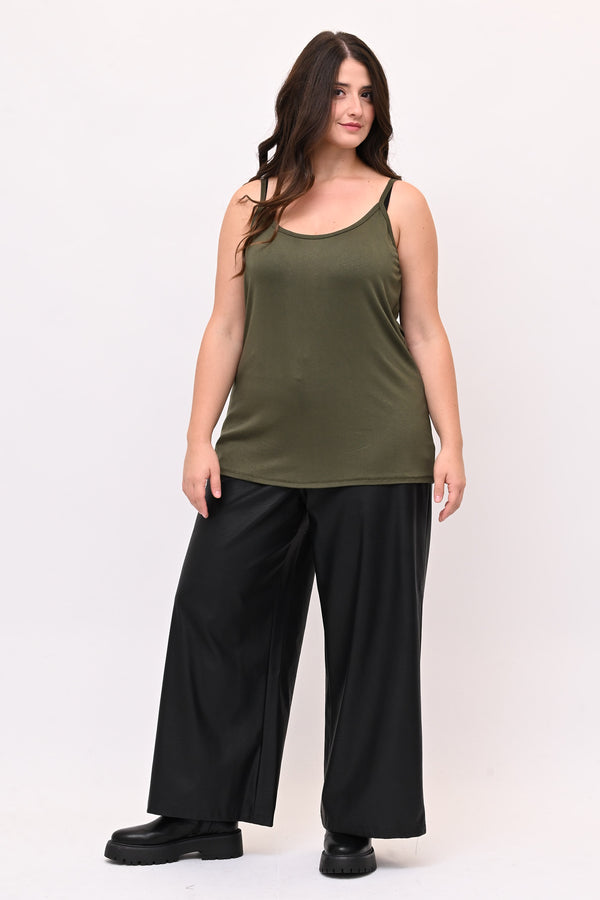 Canotta Bretelle Elastico - Verde militare