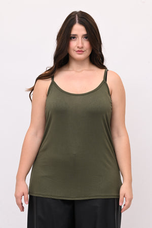 Canotta Bretelle Elastico - Verde militare