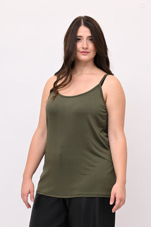 Canotta Bretelle Elastico - Verde militare