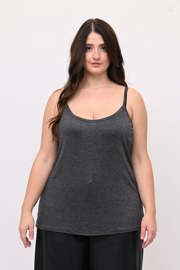 Canotta Bretelle Elastico - Grigio