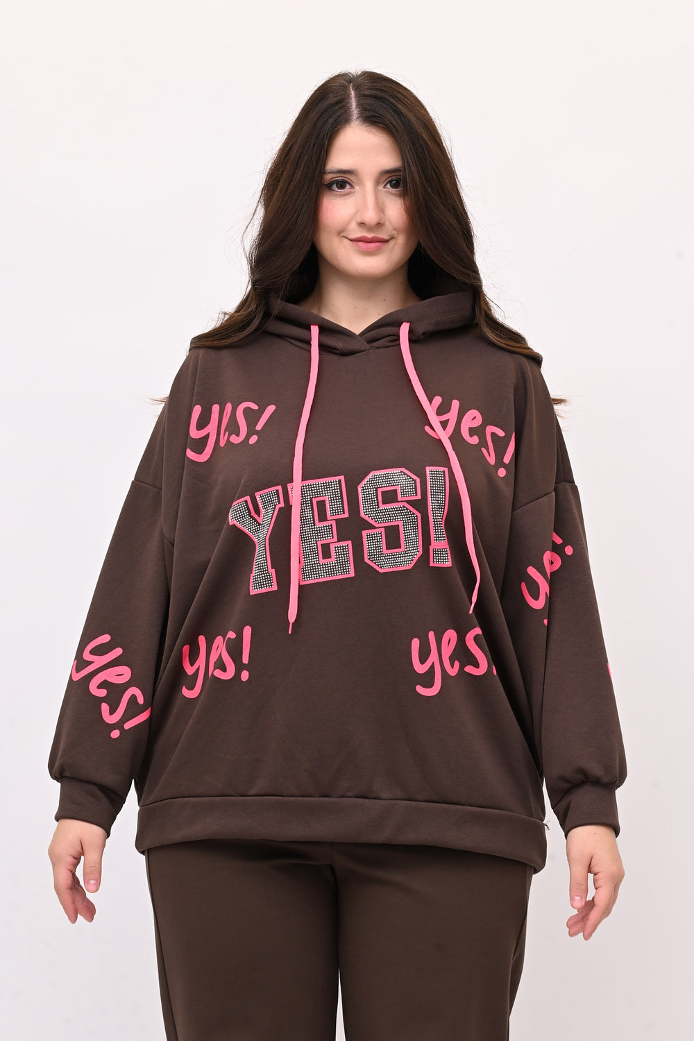 Felpa strass YES - Moro
