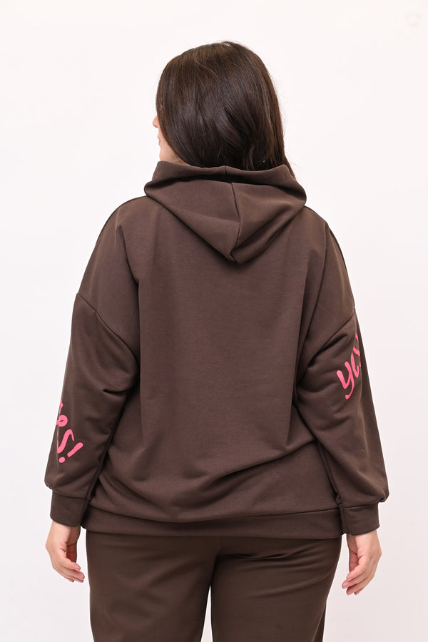 Felpa strass YES - Moro