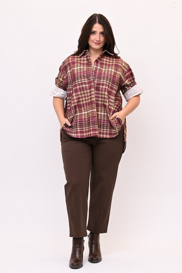 Camicia tartan coda - Vino