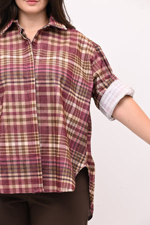 Camicia tartan coda - Vino