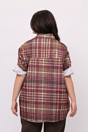 Camicia tartan coda - Vino