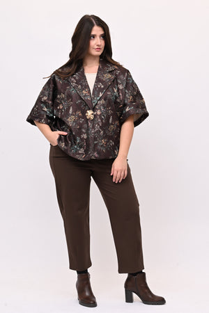 Cappottino crop broccato - Moro