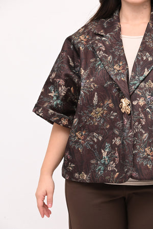 Cappottino crop broccato - Moro