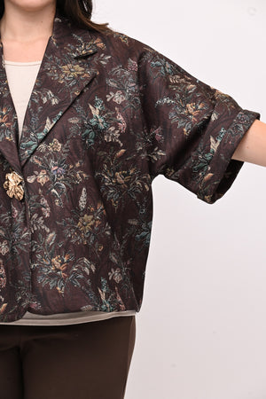 Cappottino crop broccato - Moro