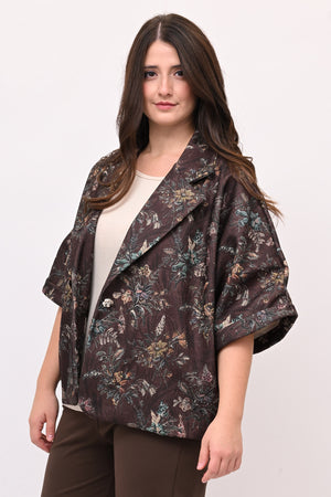 Cappottino crop broccato - Moro