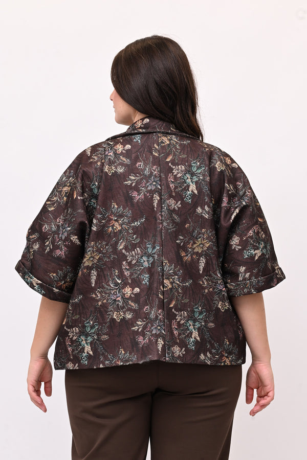 Cappottino crop broccato - Moro