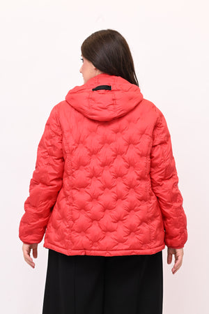 Piumino corto cerchi - Rosso