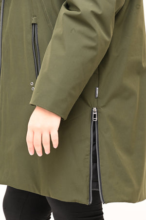 Piumino 3/4 doppio - Verde militare