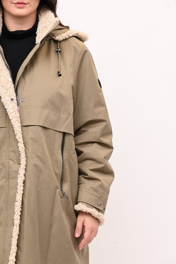Parka inserti pelliccia - Fango
