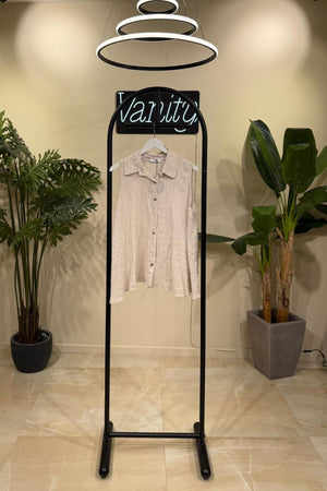 Camicia smanicata lino - Burro