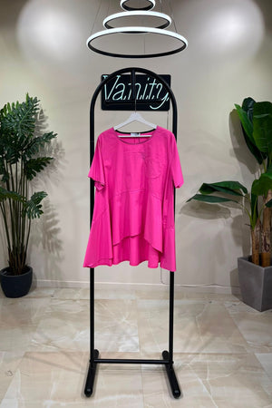 Maglia viscosa bordo - Fuxia