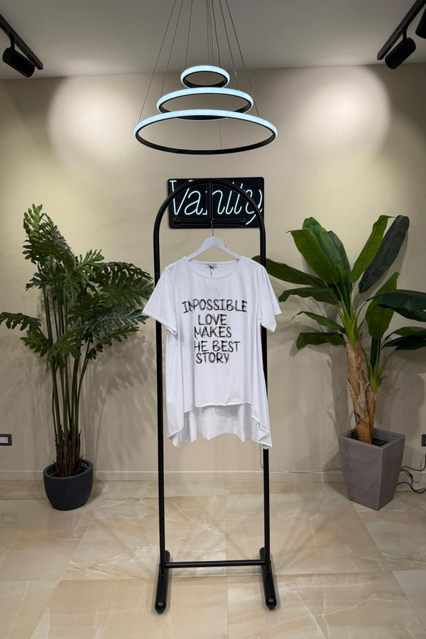 T-shirt coda IMPOSSIBLE - Bianca