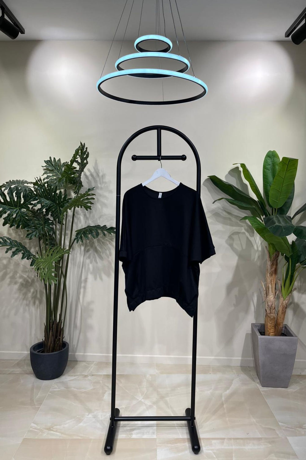 Felpa neoprene over - Nero