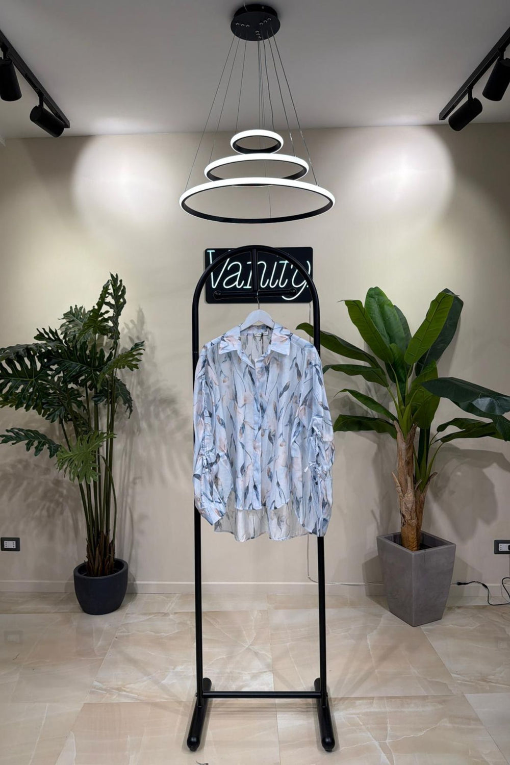 Camicia organza laccio - Polvere